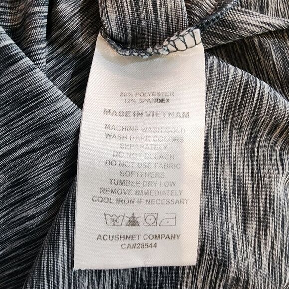 FootJoy Golf Polo Shirt Men M Grey and Pink Striped Stonecreek Logo - Picture 7 of 8